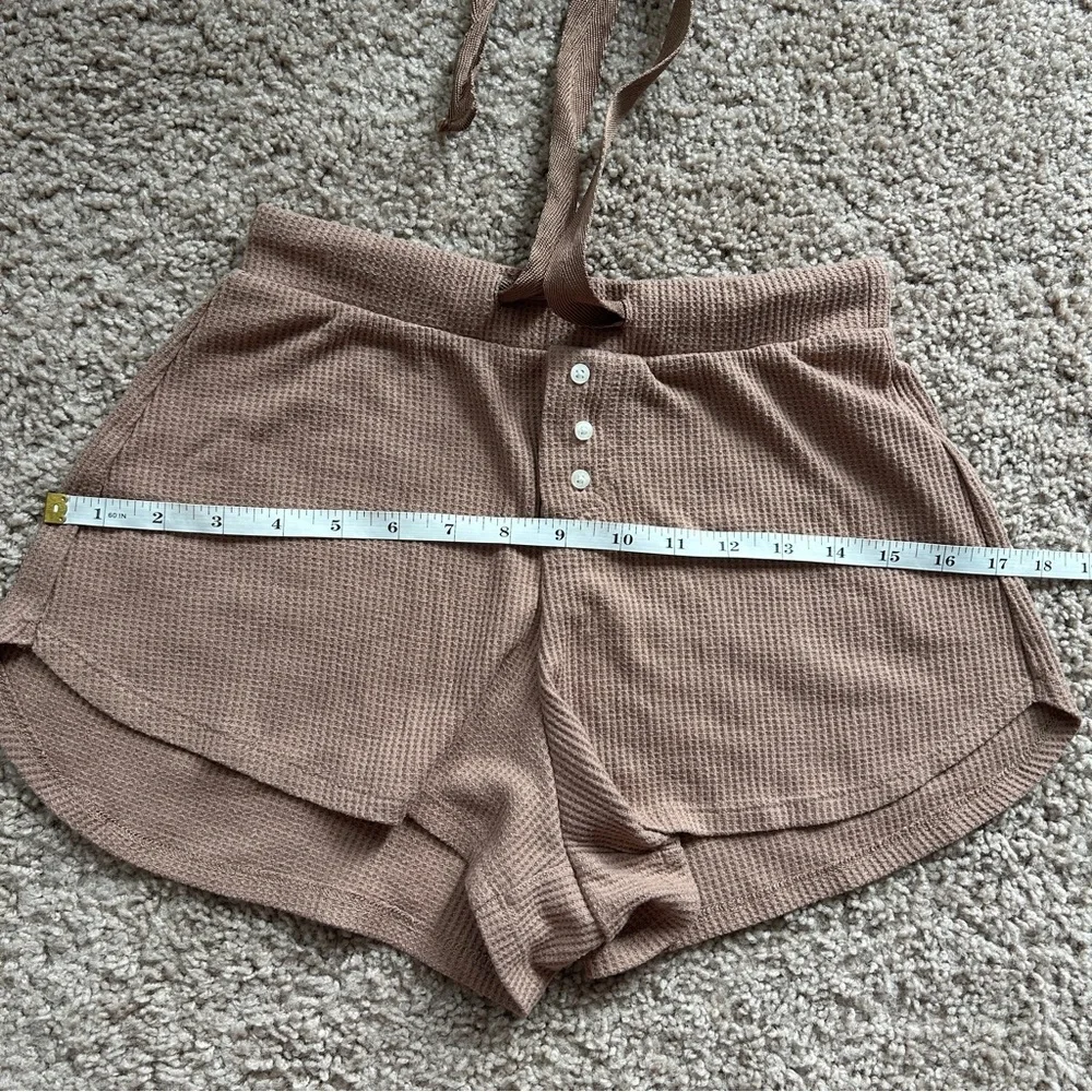 Abercrombie & Fitch Waffle Knit Loungewear Tan Shorts Size XS